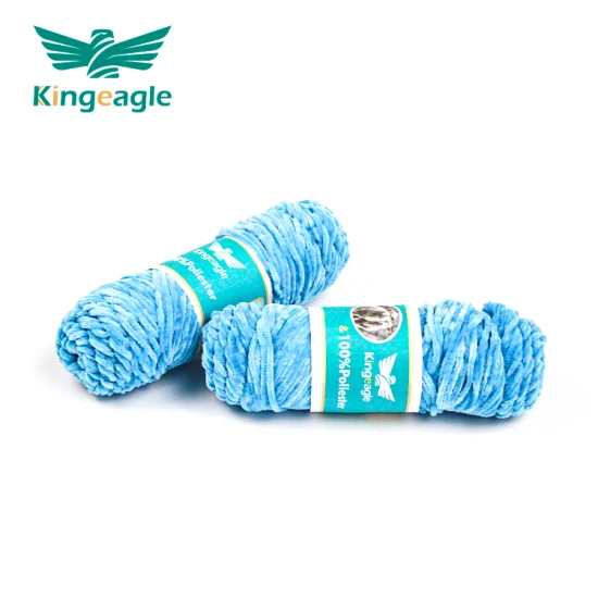 Kingeagle Hot Sale 100% Polyester Velvet Chenille Yarn Chunky Chenille Yarn for Sweater Carpet