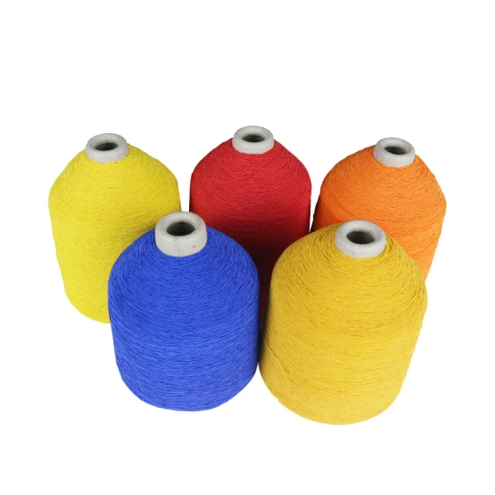 1007575 Dcy Elastic Rubber Double Covered Latex Polyester Yarn for Socks